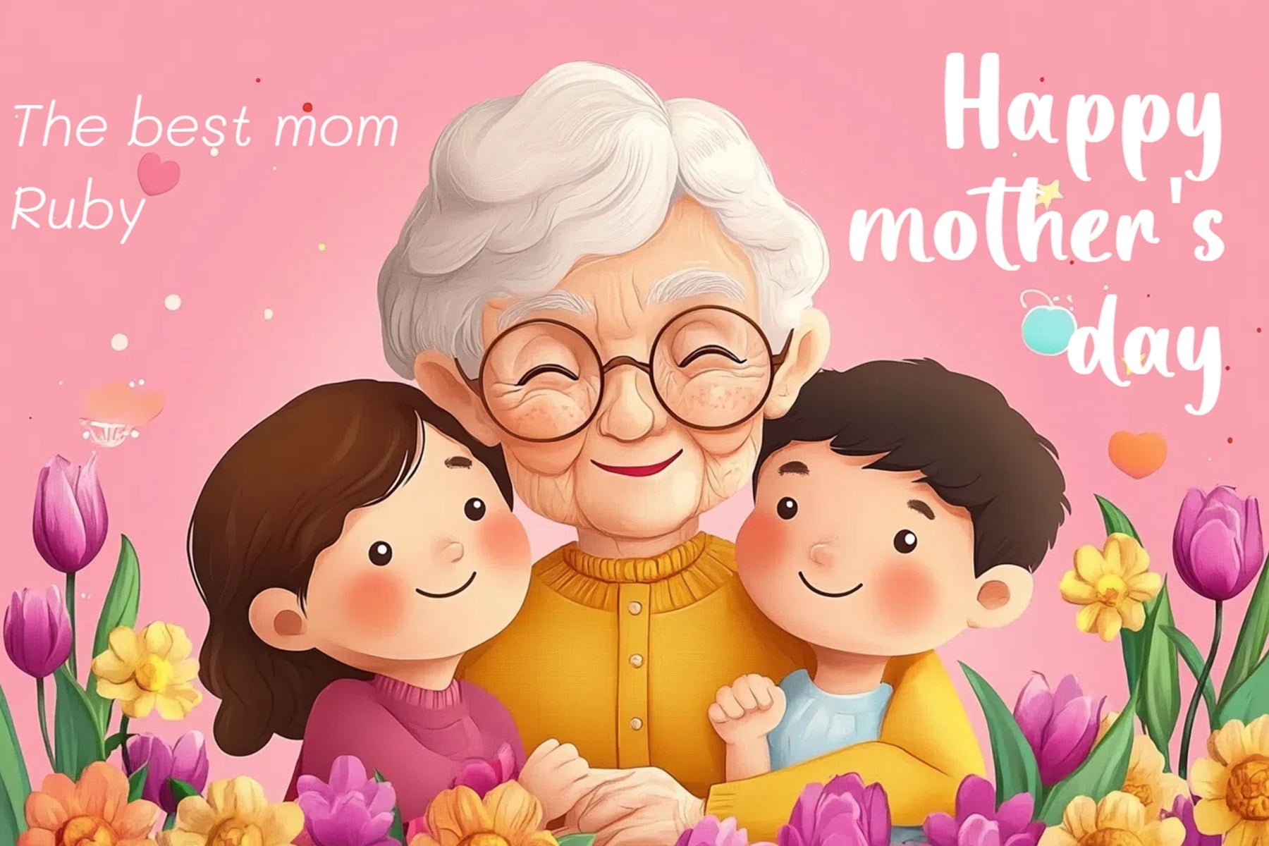 Mothers Day Photography Backdrops Warm Family Embrace Personalised Backdrop UK CSH-146