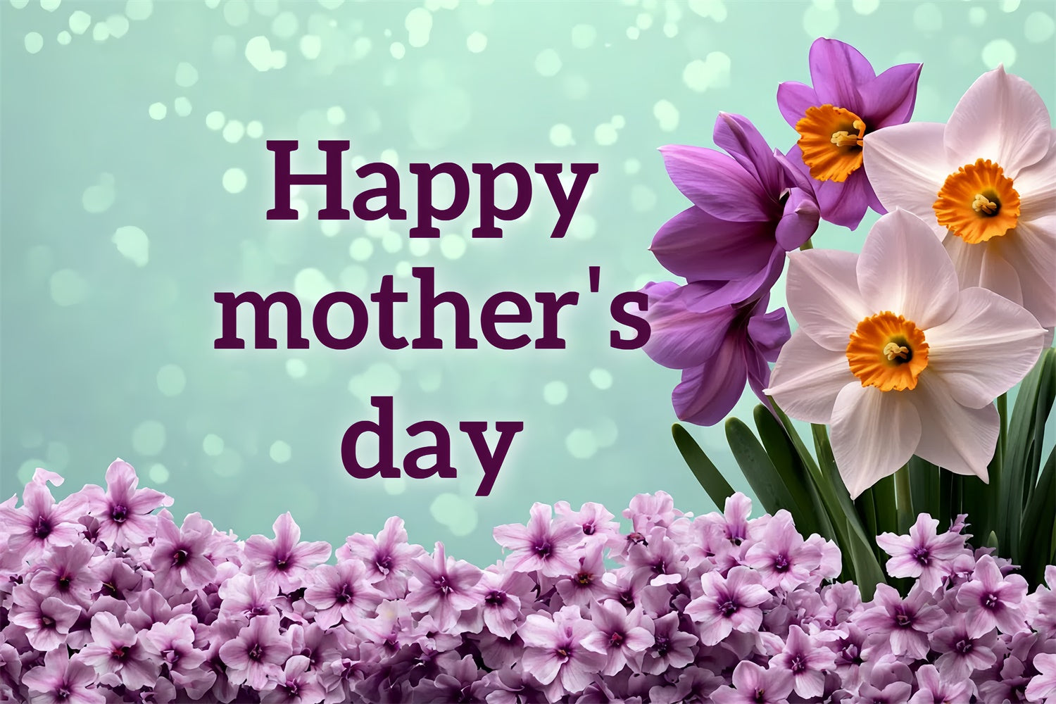 Backdrops For Mother's Day Elegant Floral Bokeh Custom Backdrop UK CSH3-116