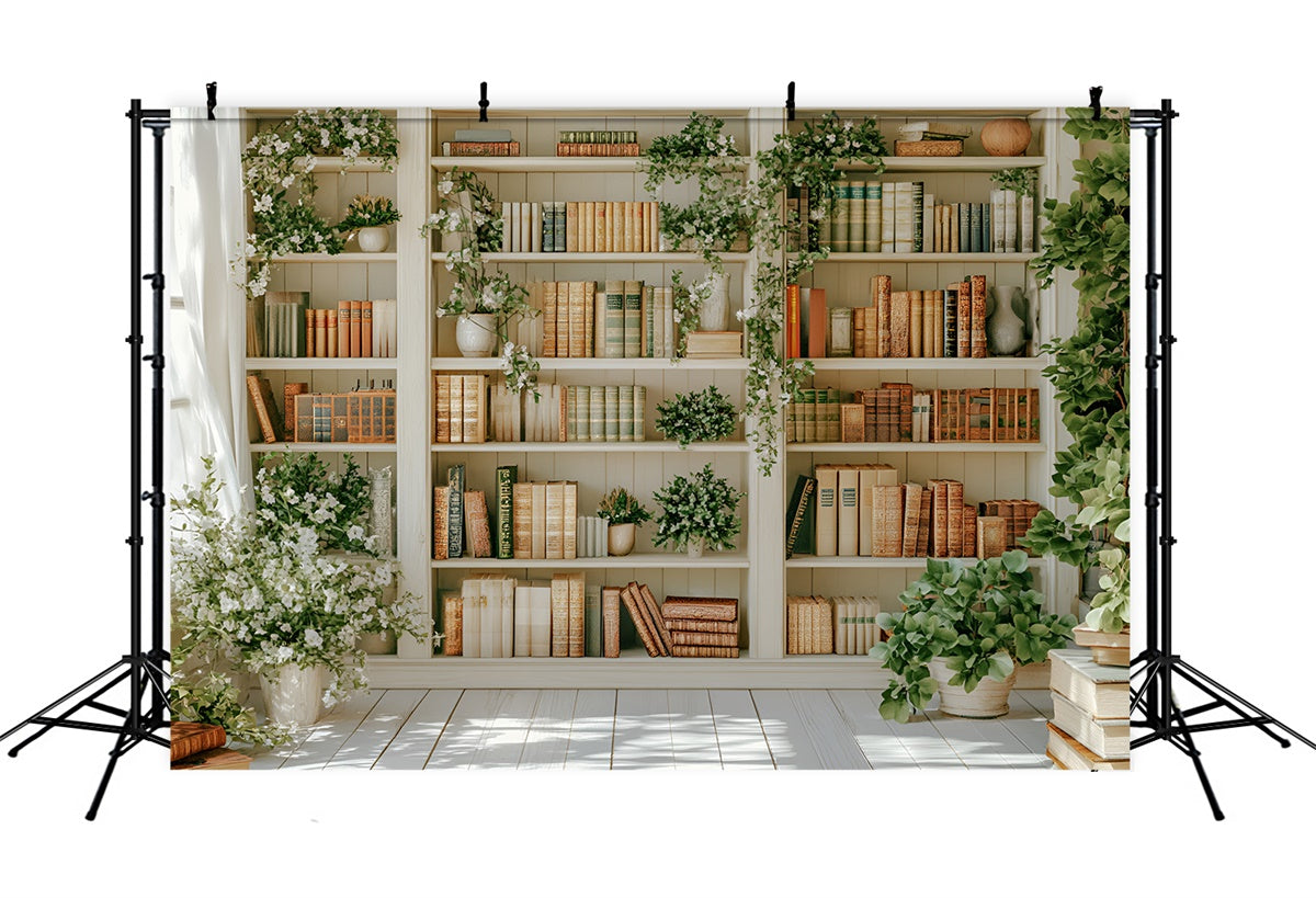 Back To School Backdrop Ideas Elegant Ivory Bookshelf Backdrop UK CSH3-13