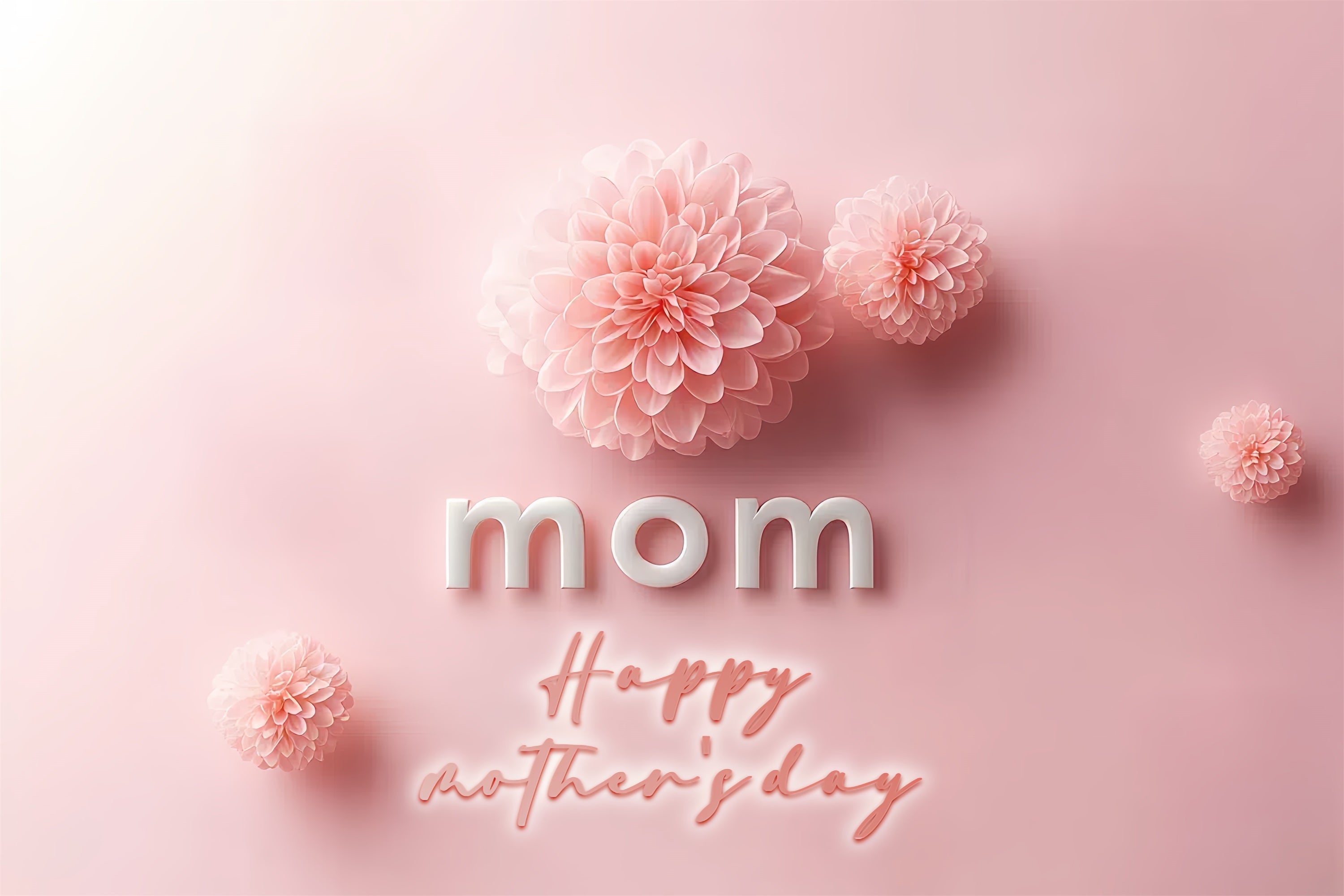 Mothers Day Photo Backdrop Blush Bloom Mom Customized Backdrop UK CSH3-135