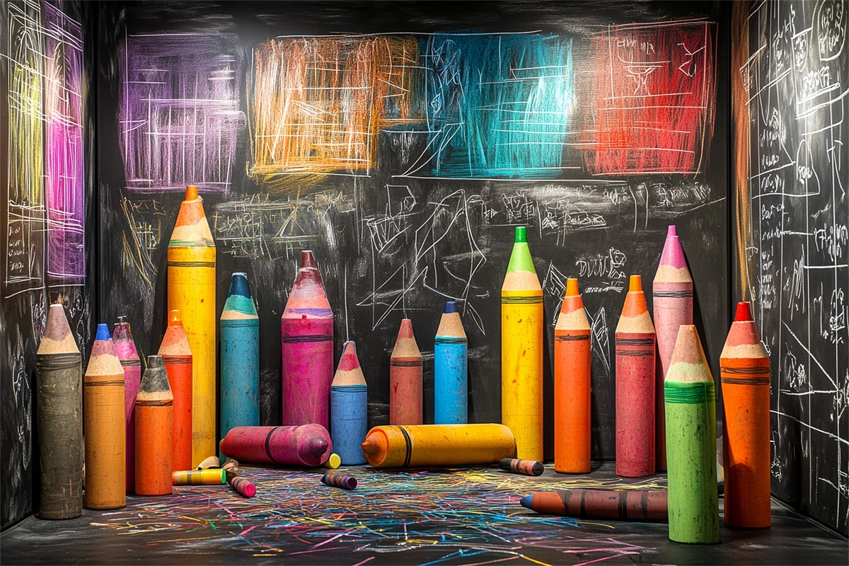 Back To School Backdrop Ideas Chalkboard Sketch Art Backdrop UK CSH3-15