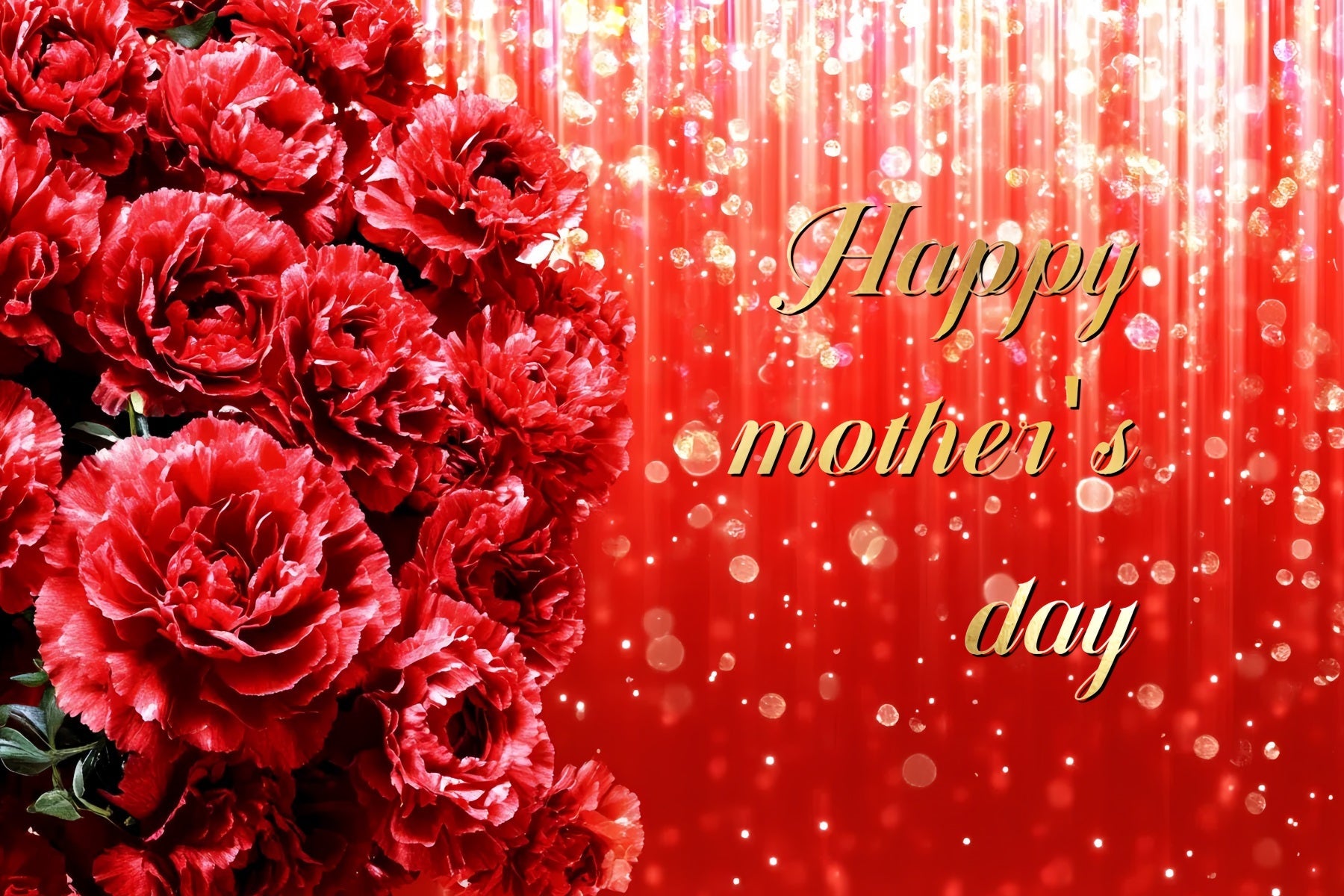 Mothers Day Photo Backdrops Red Carnation Glitter Custom Backdrop UK CSH3-156