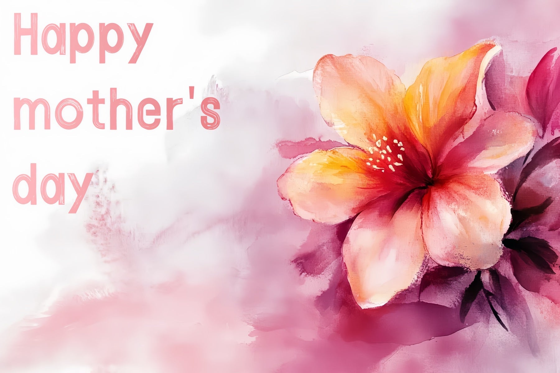 Backdrop Mother's Day Watercolor Floral Personalized Backdrop UK CSH3-159
