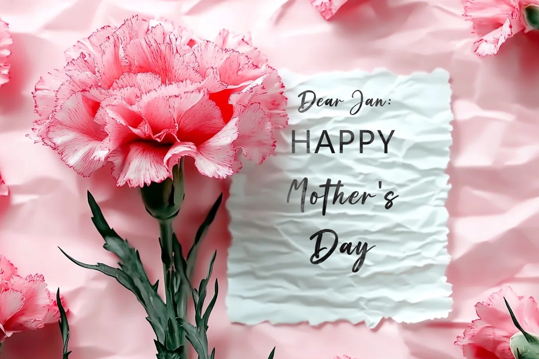 Mother's Day Backdrops Floral Wrinkled Paper Personalized Backdrop UK CSH3-163