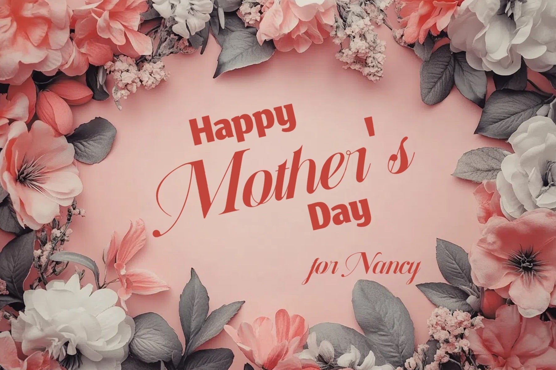 Mother's Day Photography Backdrops Floral Beauty Personalised Backdrop UK CSH3-166