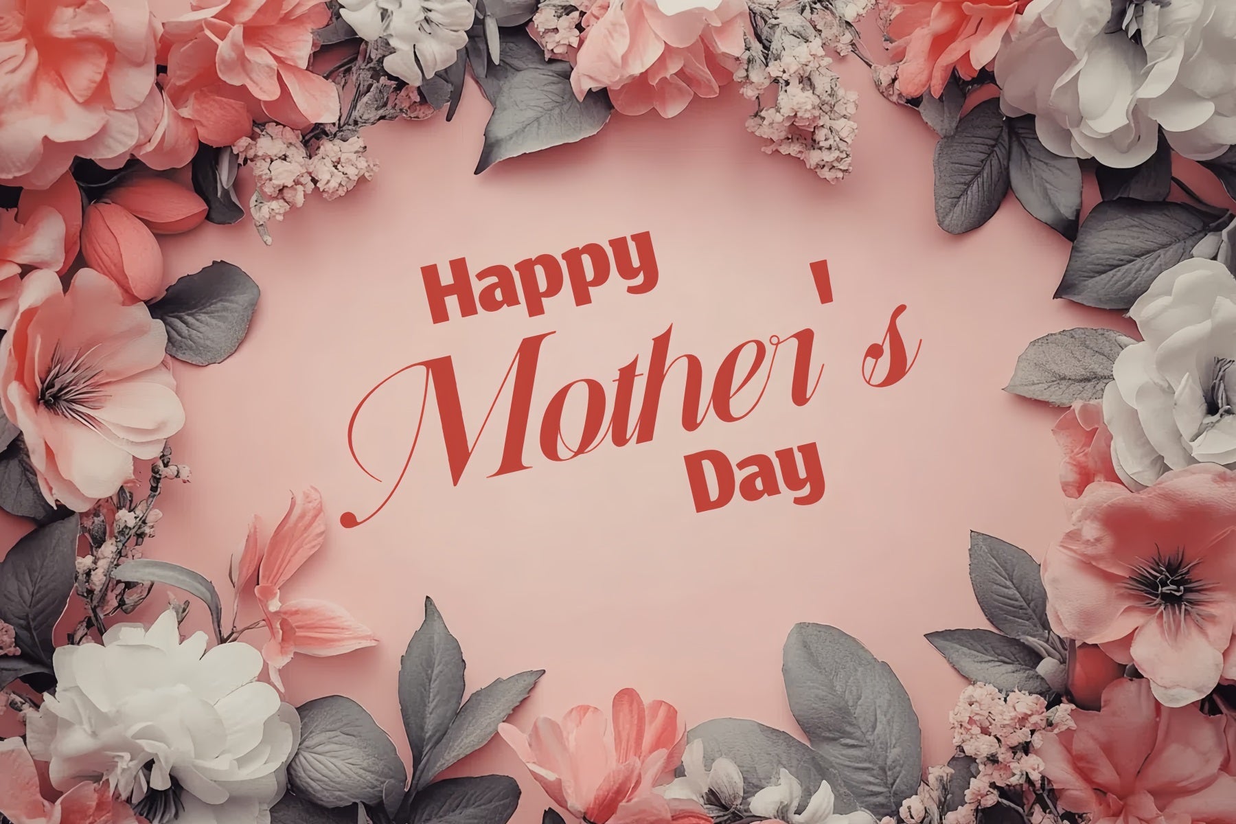 Mother's Day Photography Backdrops Floral Beauty Personalised Backdrop UK CSH3-166