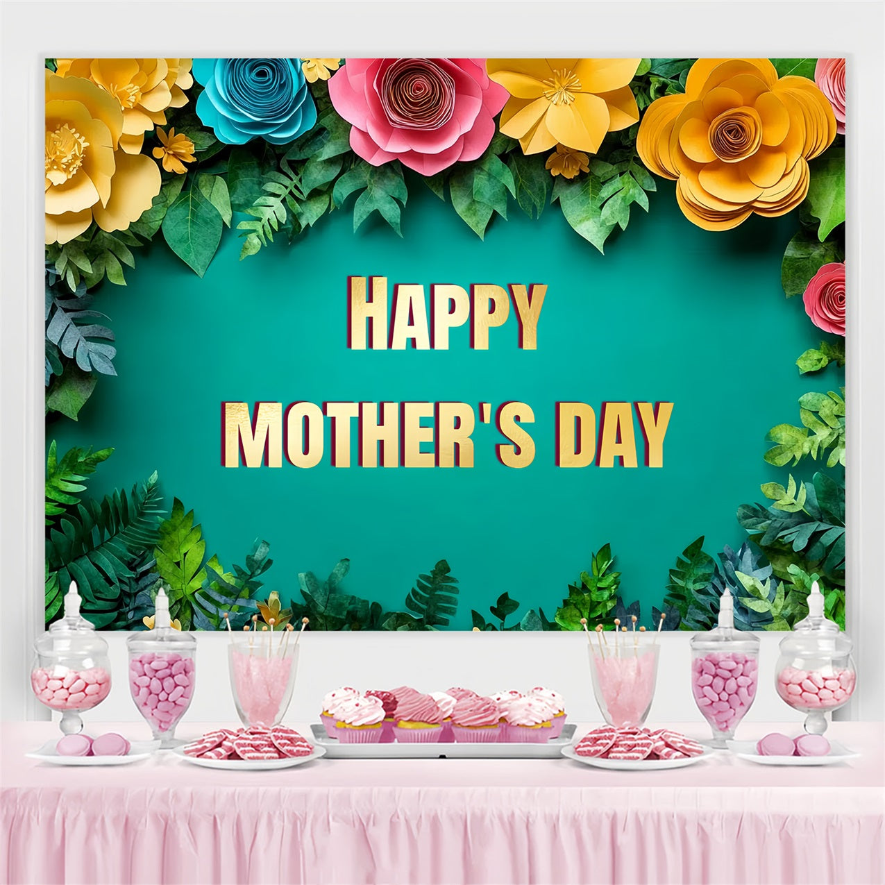 Mothers Day Backdrops Tropical Flower Custom Backdrop UK CSH3-168