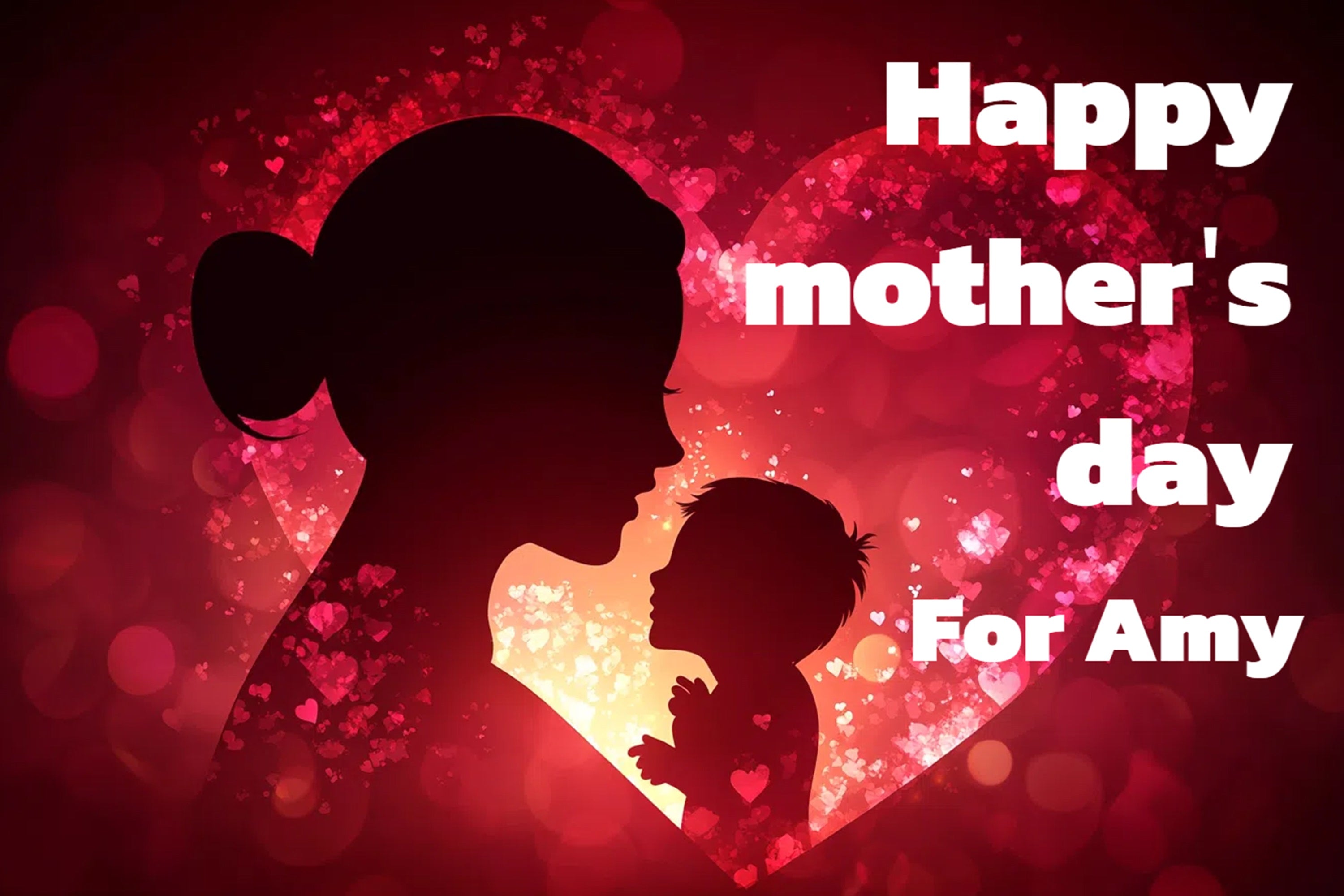 Backdrop Mothers Day Silhouette Love Personalised Backdrop UK CSH3-182