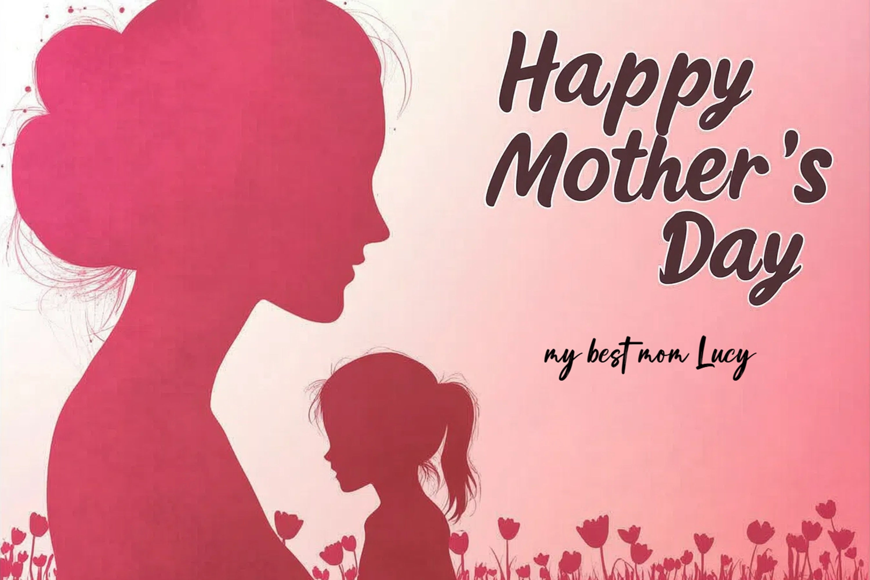 Mother's Day Backdrops Loving Moments Silhouette Custom Backdrop UK CSH3-193