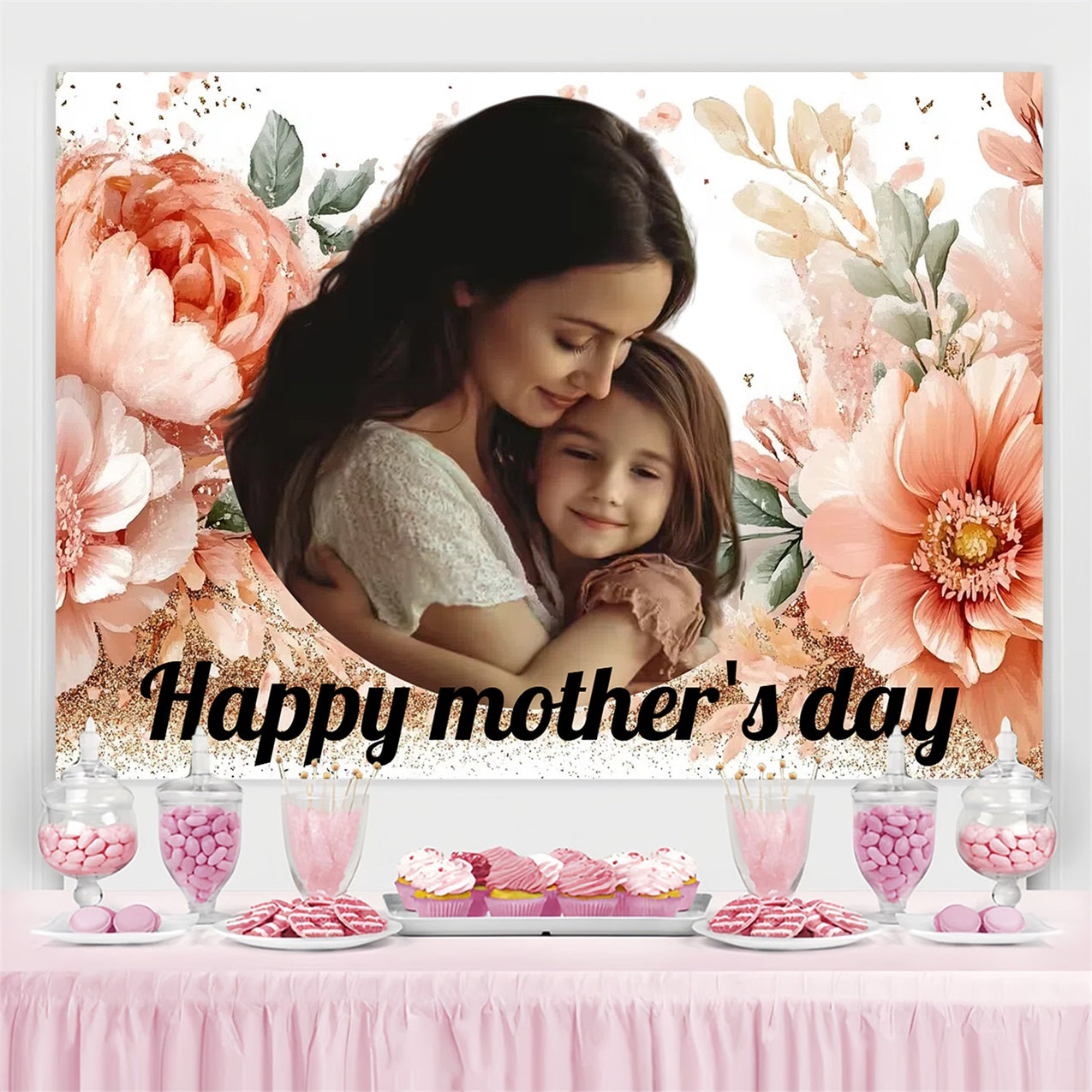Mothers Day Backdrops Floral Love Customized Backdrop UK CSH3-195