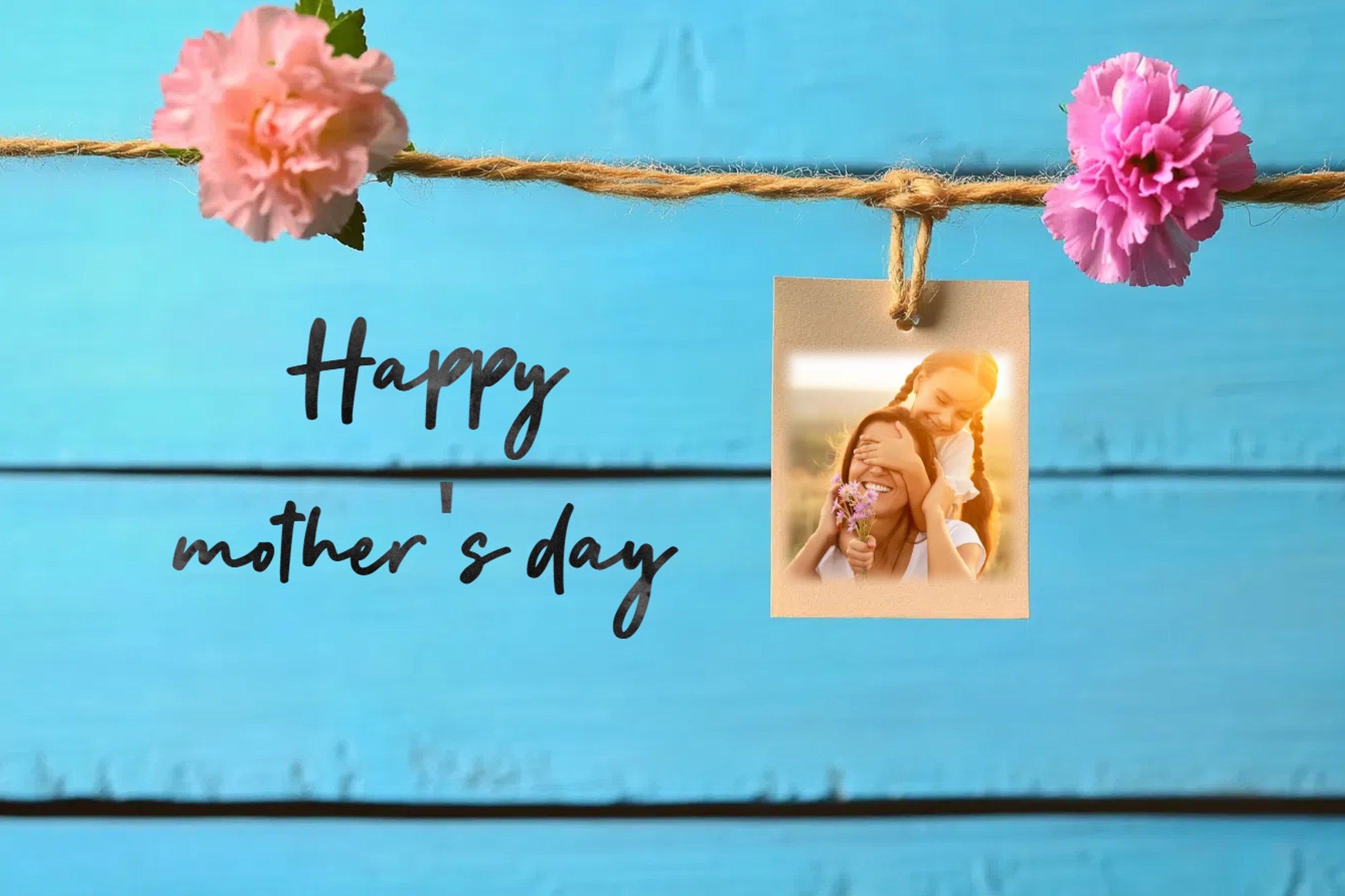 Mothers Day Backdrop Carnation Hanging Photo Personalised Backdrop UK CSH3-200