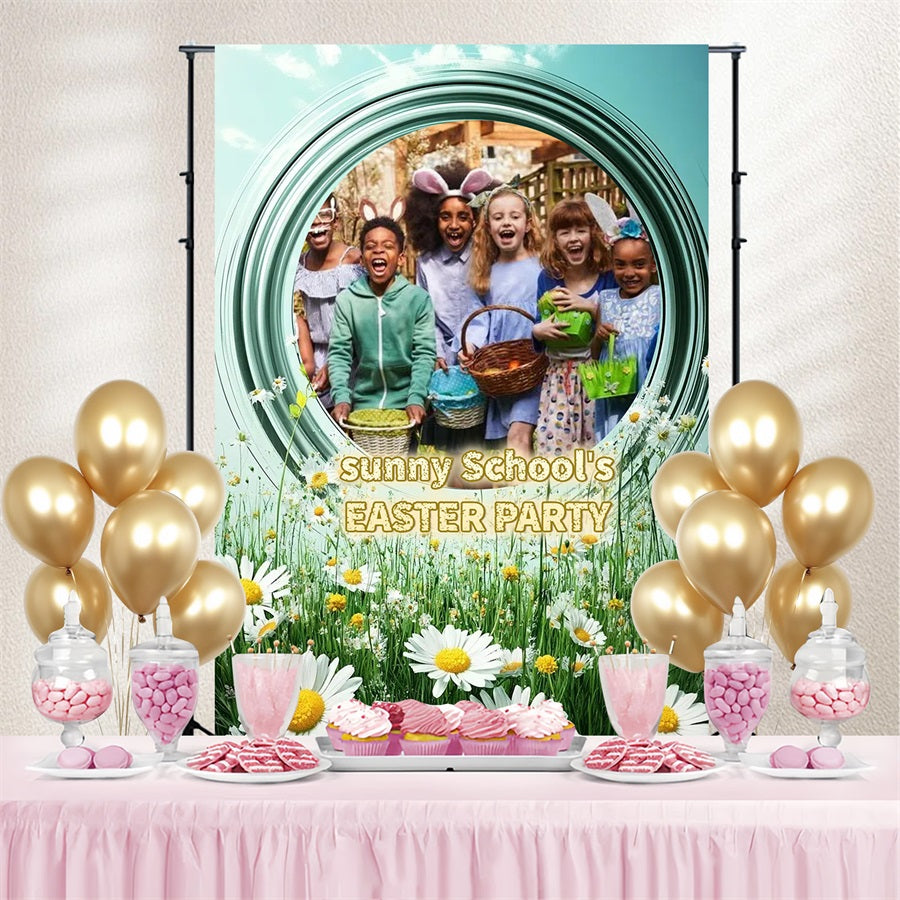 Easter Photo Backdrops Spring Meadow Egg Hunt Customized Backdrop UK CSH3-222