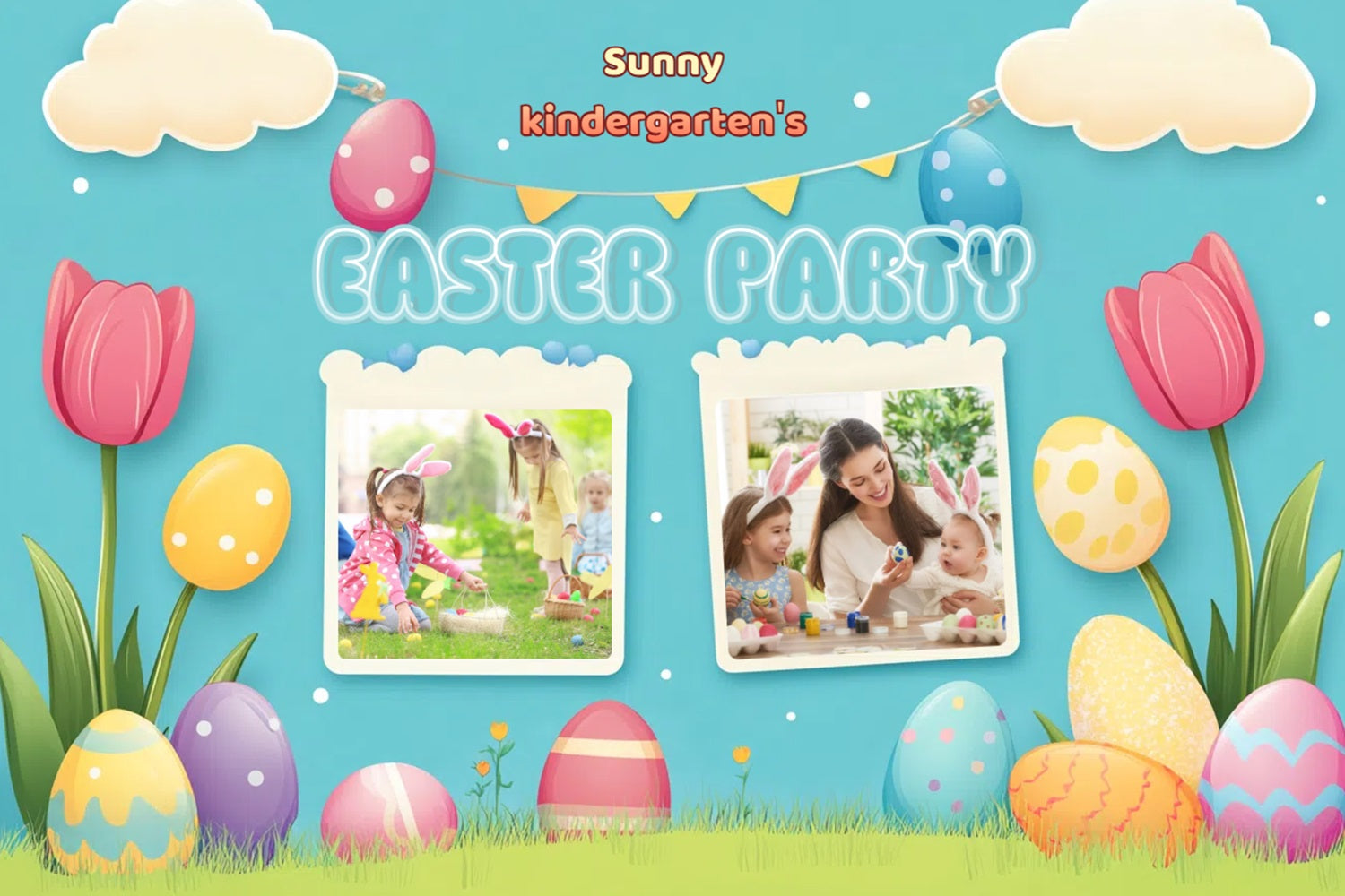 Easter Photo Backdrop Ideas Egg Adventure Custom Backdrop UK CSH3-224