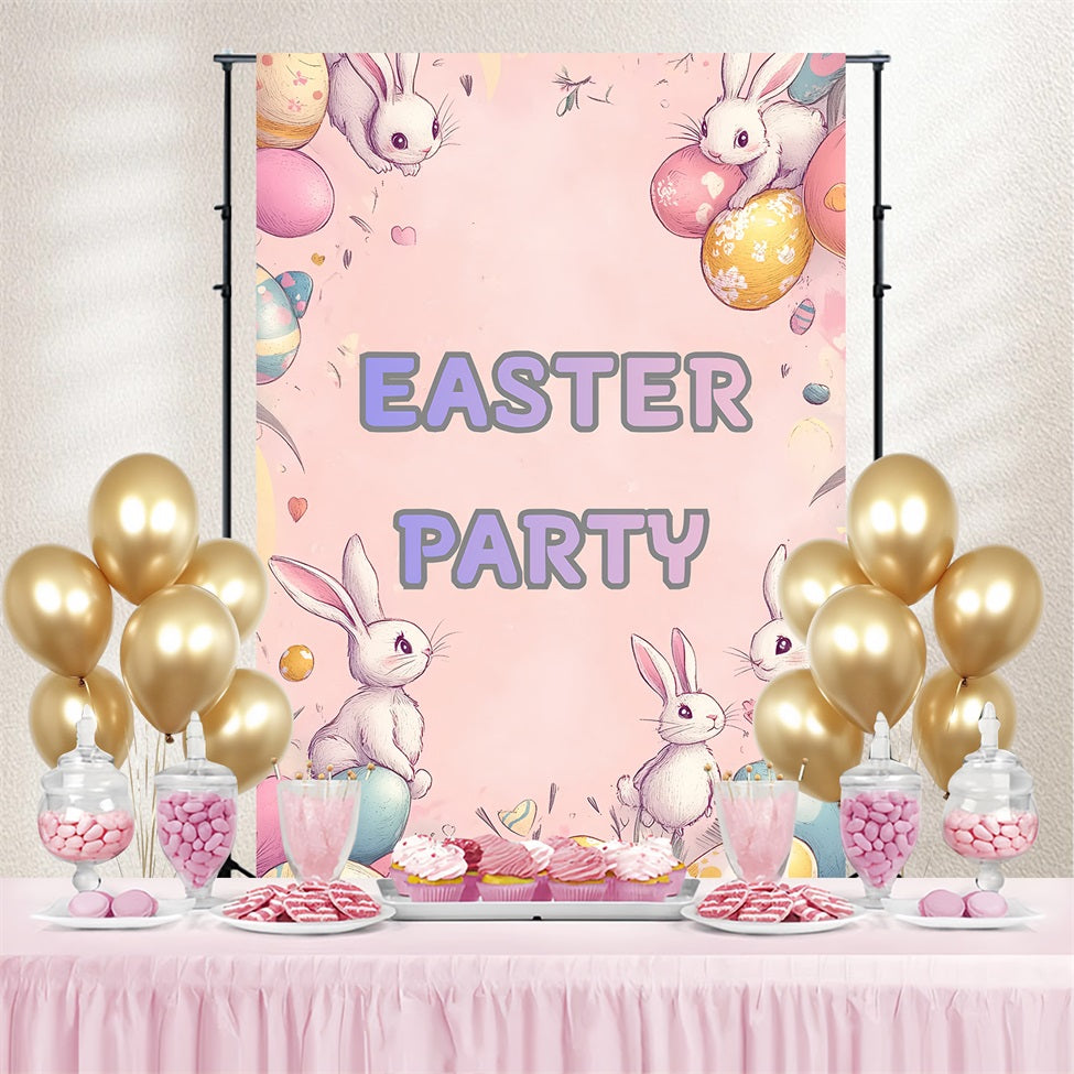 Easter Bunny Backdrop Vintage Pastel Bunny Custom Backdrop UK CSH3-227