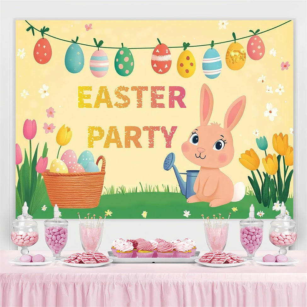 Easter Egg Backdrop Bunny Egg Hunt Personalised Backdrop UK CSH3-234