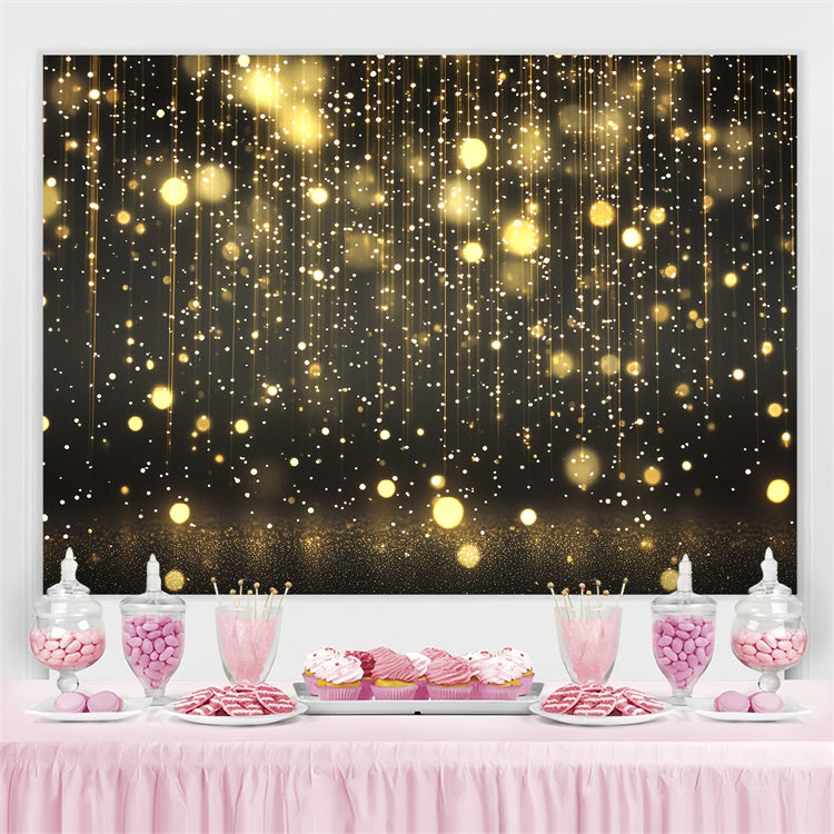 Graduation Backdrop 2025 Golden Lights Graduation Party Backdrop UK CSH3-242