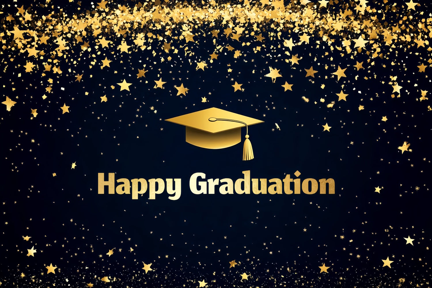 Graduation Picture Backdrop Gold Stars Graduation Party Backdrop UK CSH3-247
