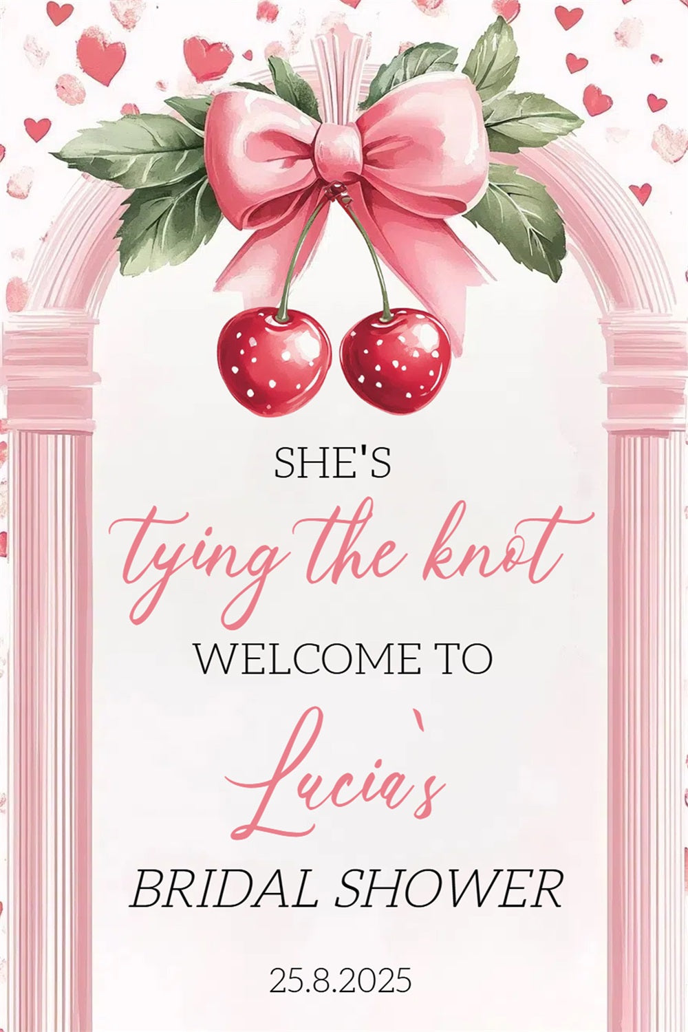 Bridal Shower Backdrop Ideas Cherry Arch Custom Backdrop UK CSH3-289