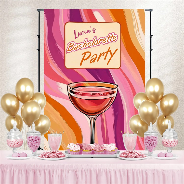 Bridal Shower Backdrop Design Cocktail Party Bachelorette Personalized Backdrop UK CSH3-290