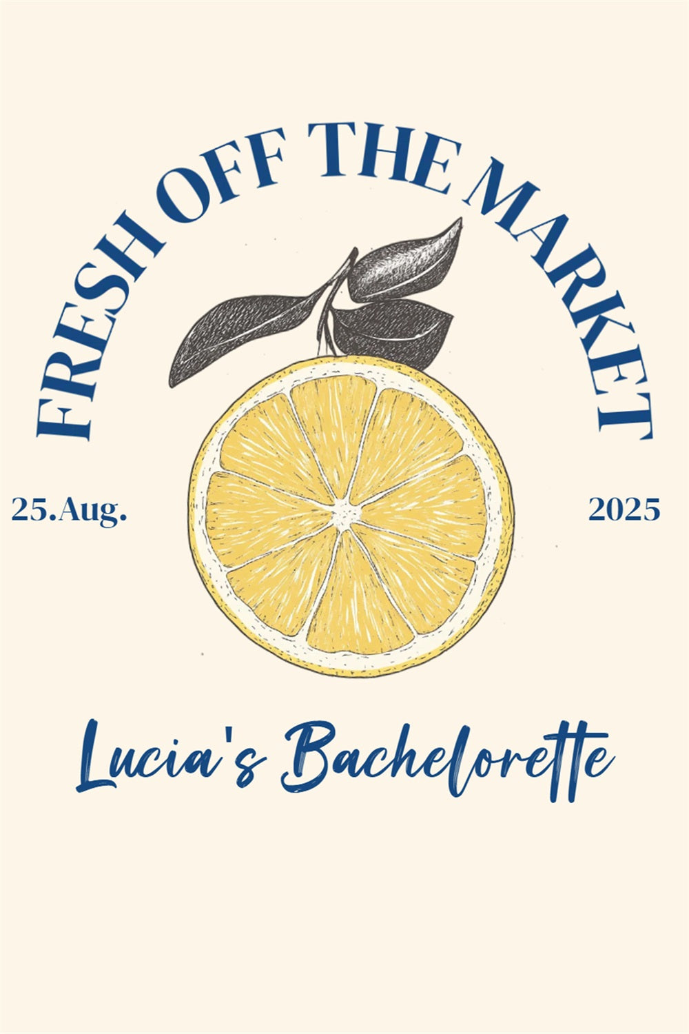 Bridal Shower Reception Backdrop Lemon Love Bachelorette Custom Backdrop UK CSH3-294