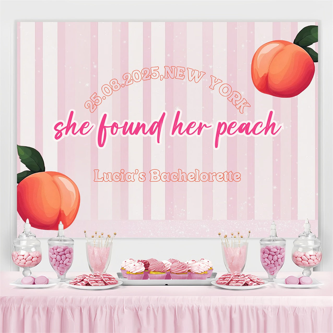Bridal Shower Backdrops Ideas Peachy Perfect Love Customized Backdrop UK CSH3-296