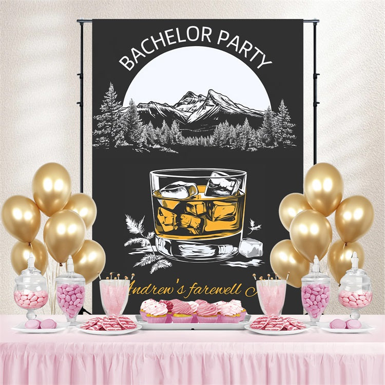Backdrop For Wedding Whiskey Party Customized Backdrop UK CSH3-304