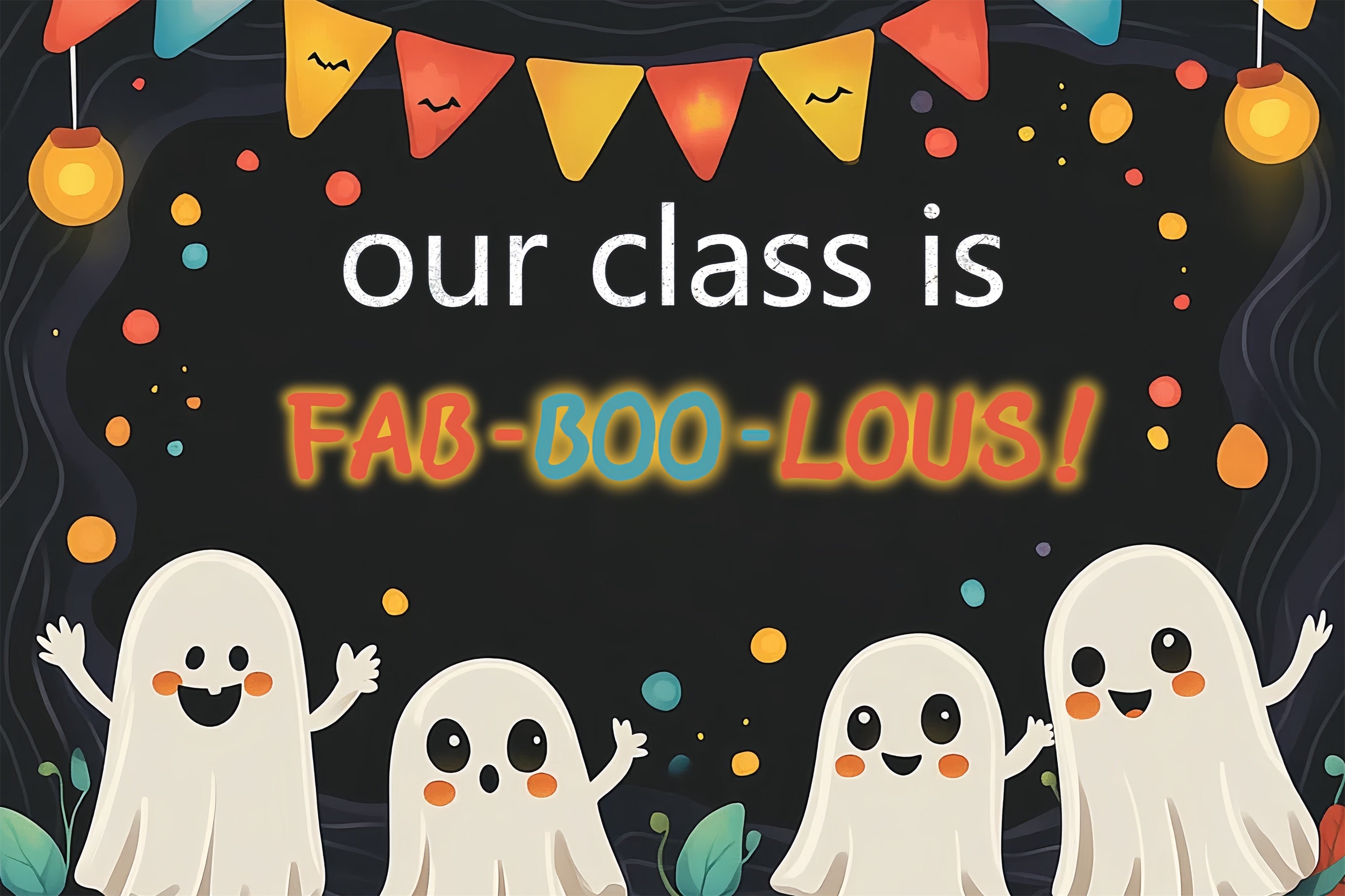 Back To School Photo Backdrop Mystical Spooky School Backdrop UK CSH3-69