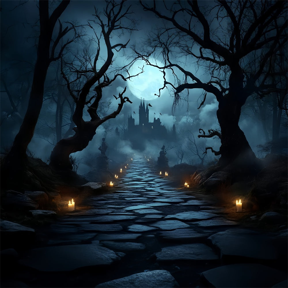 Halloween Photo Backdrop Horror Forest Walk Backdrop UK CSH4-100