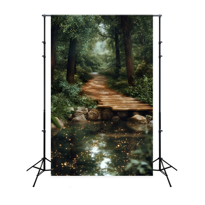 Woodland Photo Backdrop Enchanted Woodland Pond Backdrop UK CSH4-114