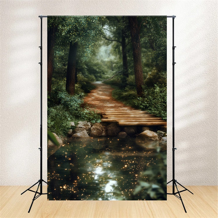 Woodland Photo Backdrop Enchanted Woodland Pond Backdrop UK CSH4-114