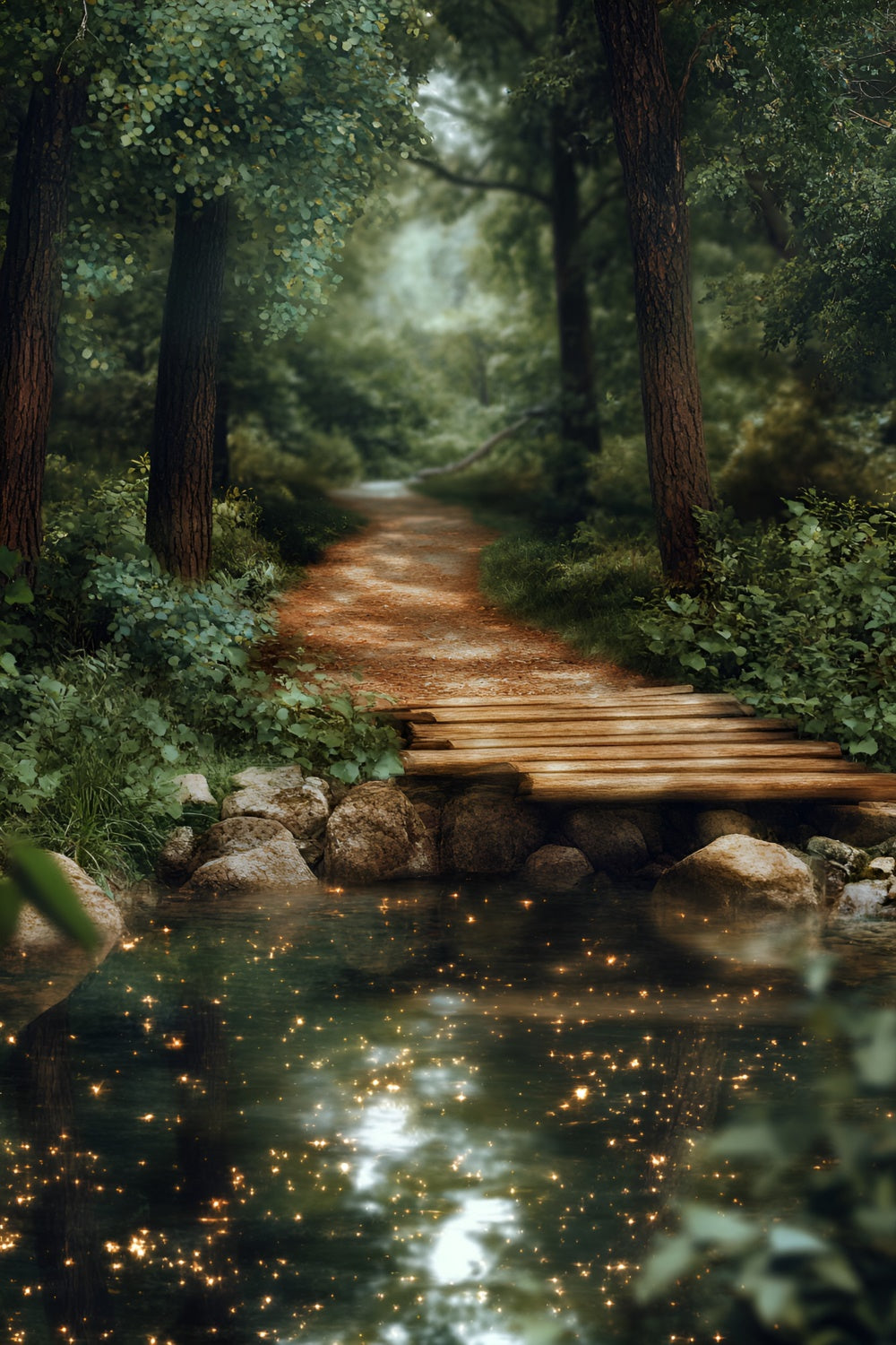 Woodland Photo Backdrop Enchanted Woodland Pond Backdrop UK CSH4-114