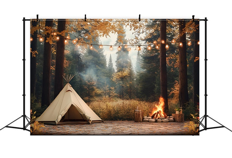 Autumn Forest Backdrop Tranquil Tent Autumn Pines Backdrop UK CSH4-117
