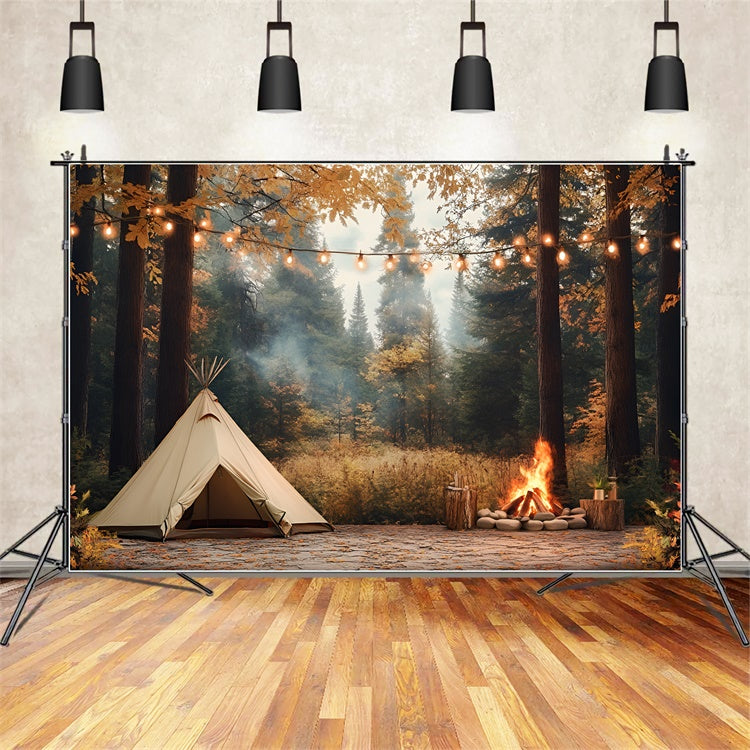 Autumn Forest Backdrop Tranquil Tent Autumn Pines Backdrop UK CSH4-117