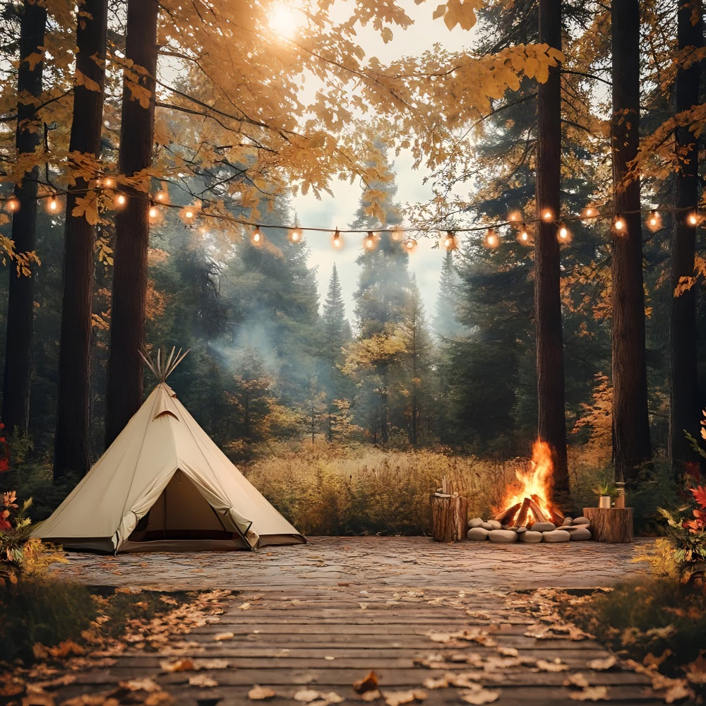 Autumn Forest Backdrop Tranquil Tent Autumn Pines Backdrop UK CSH4-117