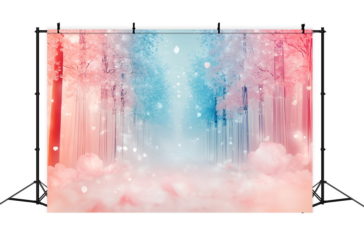 Fantasy Forest Backdrop Dreamy Pathway Falling Petals Backdrop UK CSH4-118