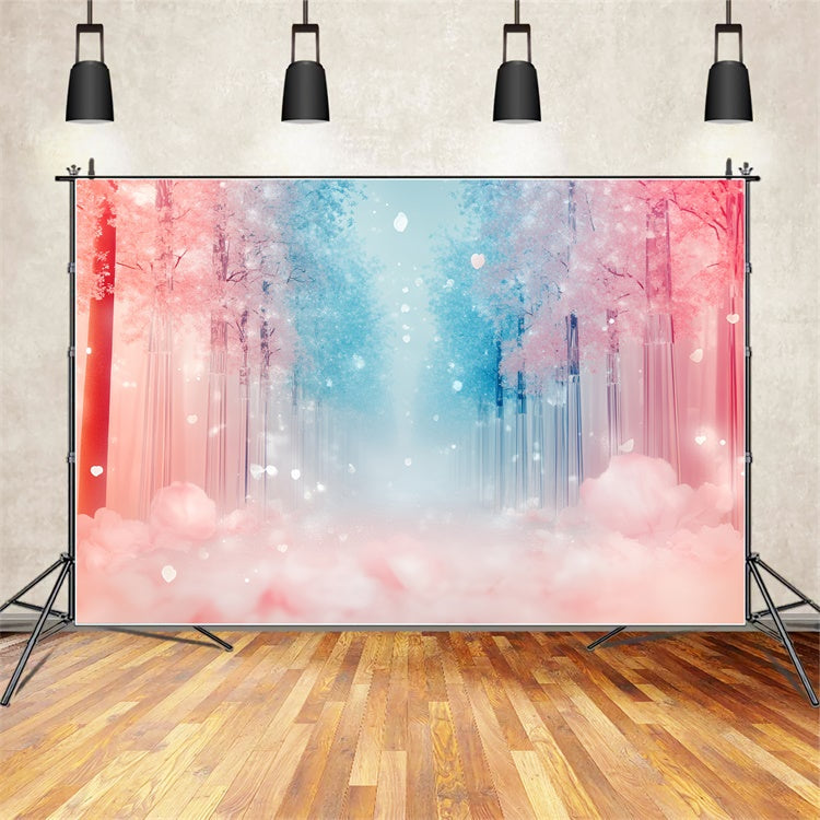 Fantasy Forest Backdrop Dreamy Pathway Falling Petals Backdrop UK CSH4-118
