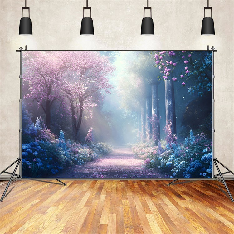 Forest Backdrop Romantic Trail Elegant Floral Backdrop UK CSH4-119