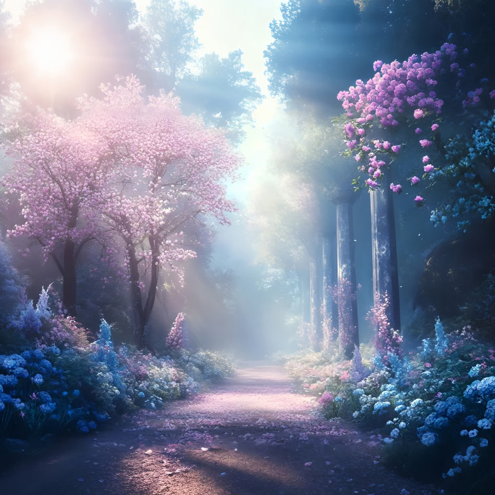 Forest Backdrop Romantic Trail Elegant Floral Backdrop UK CSH4-119