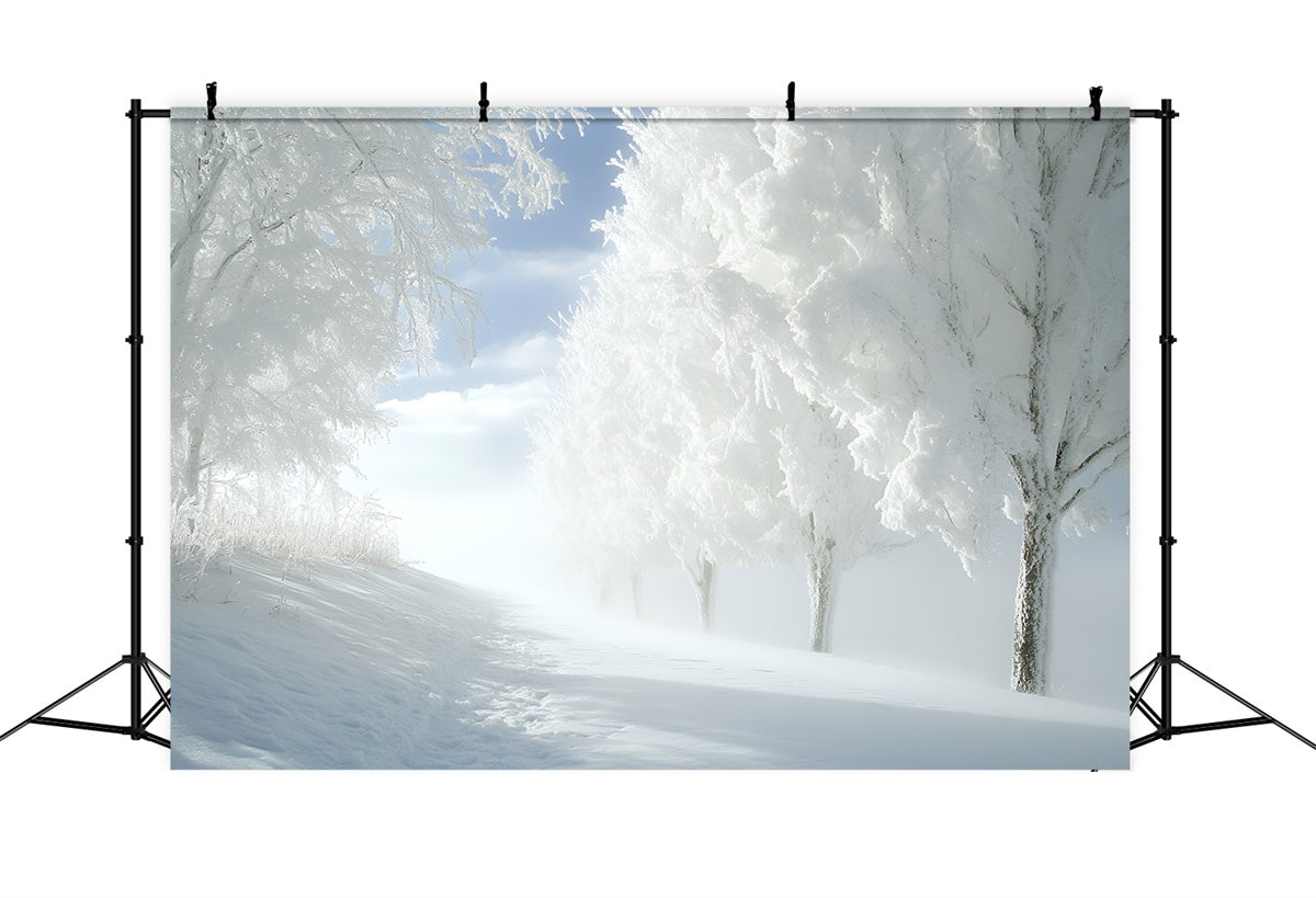 Photography Backdrop Forest Serene White Woods Backdrop UK CSH4-121