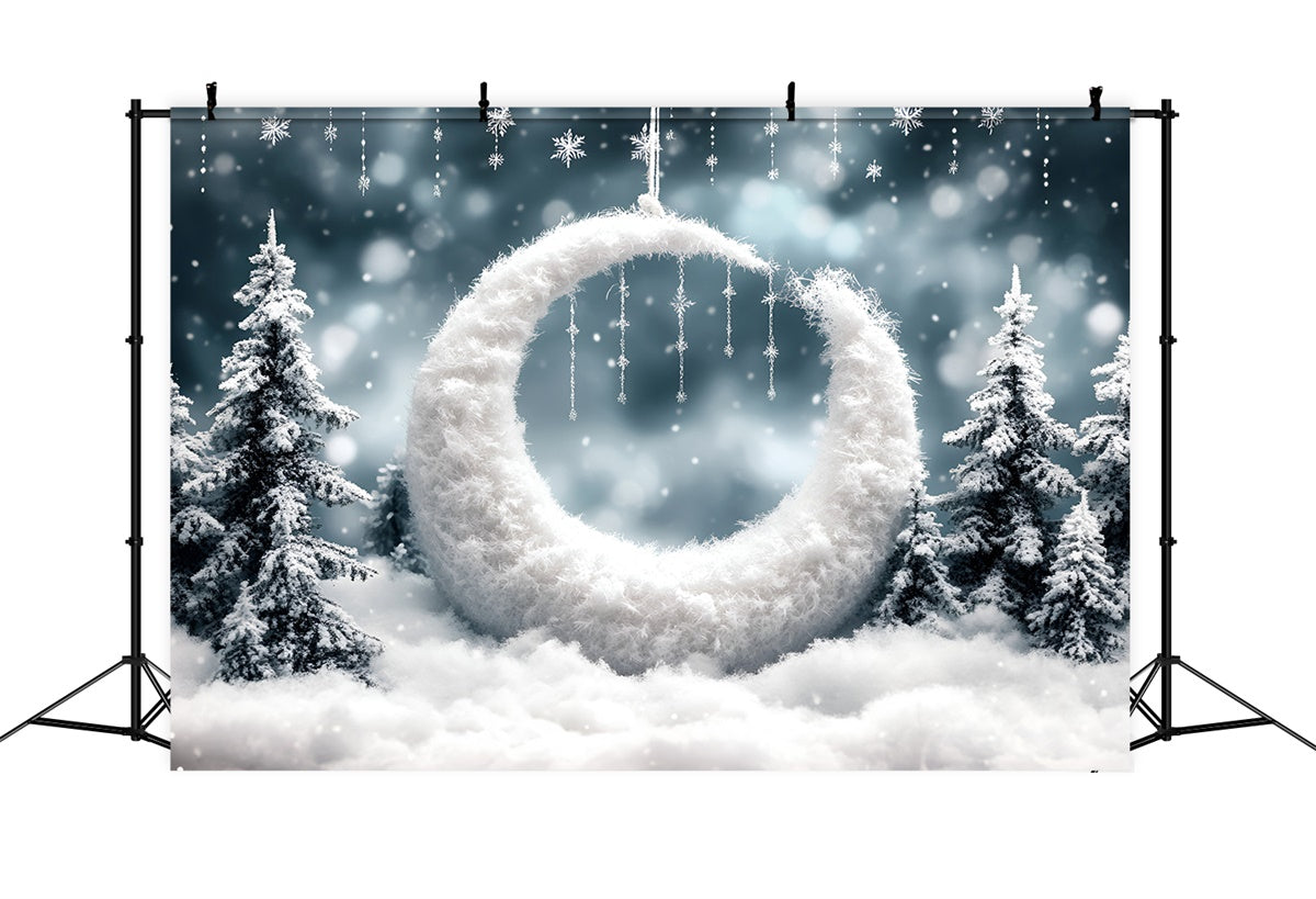 Forest Photo Backdrops Sparkling Snowfall Fantasy Backdrop UK CSH4-123