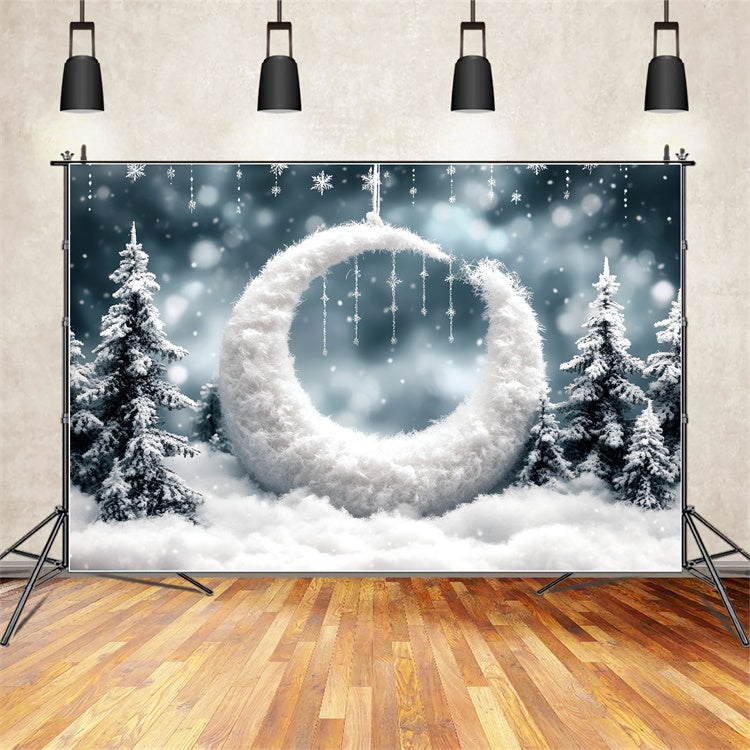 Forest Photo Backdrops Sparkling Snowfall Fantasy Backdrop UK CSH4-123