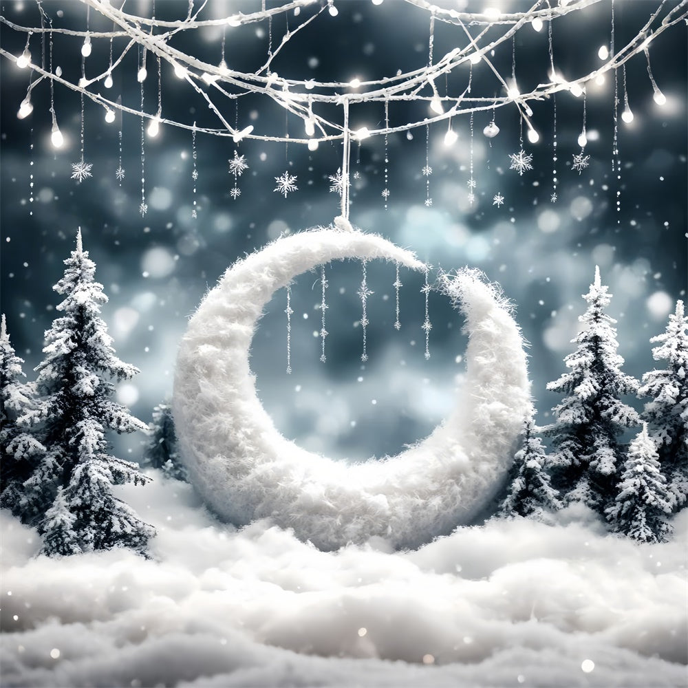 Forest Photo Backdrops Sparkling Snowfall Fantasy Backdrop UK CSH4-123
