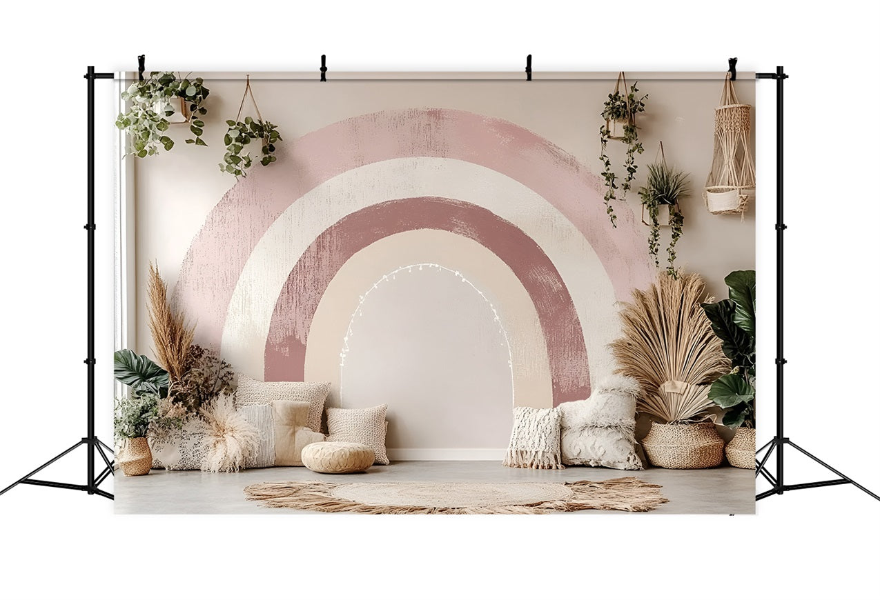 Boho Backdrop Ideas Arched Mural Pampas Backdrop UK CSH4-128