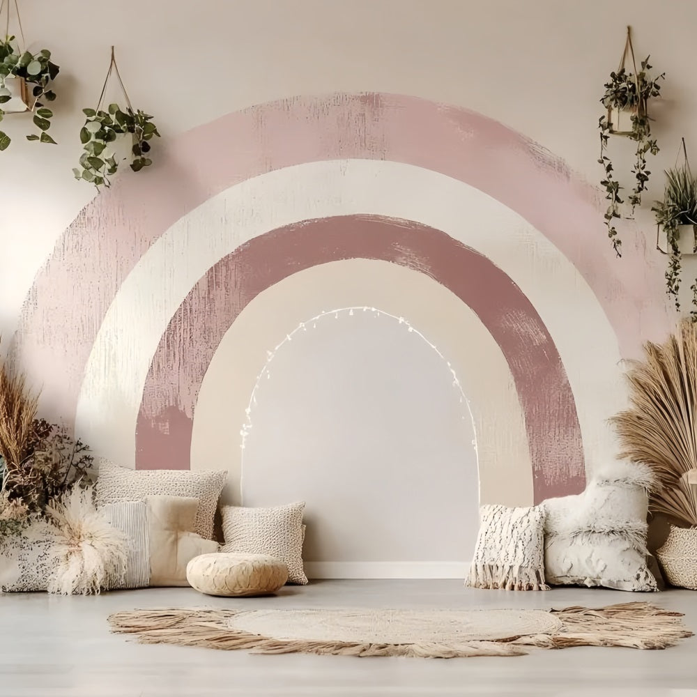 Boho Backdrop Ideas Arched Mural Pampas Backdrop UK CSH4-128