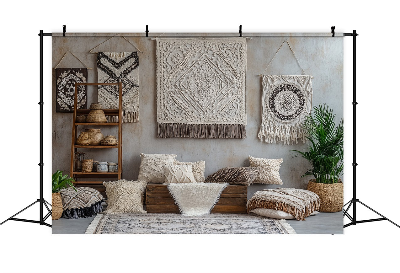 Boho Photography Backdrop Woven Tapestry Wall Backdrop UK CSH4-153