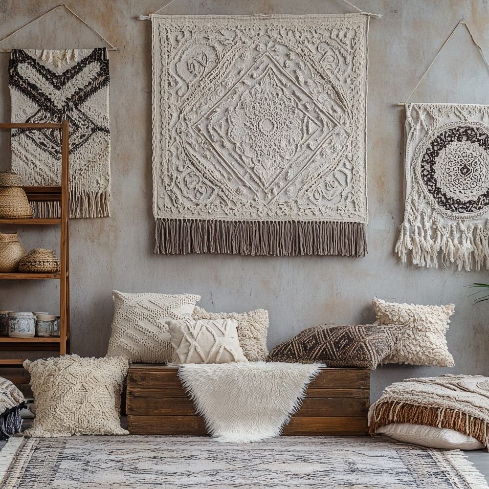 Boho Photography Backdrop Woven Tapestry Wall Backdrop UK CSH4-153