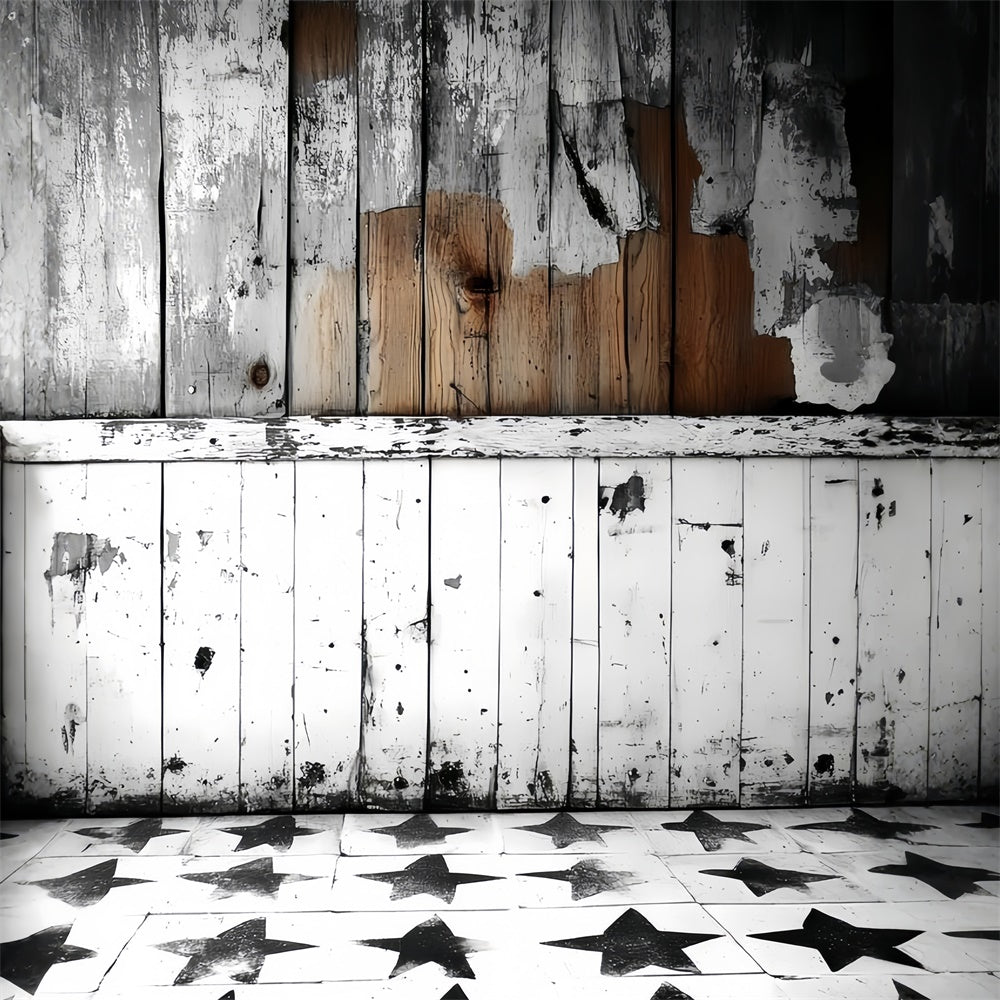 Backdrop For Portraits Star Floor Weathered Wood Backdrop UK CSH4-174