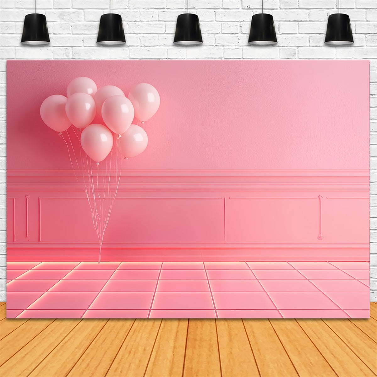 Backdrop Portrait Photography Blush Pink Balloon Backdrop UK CSH4-177