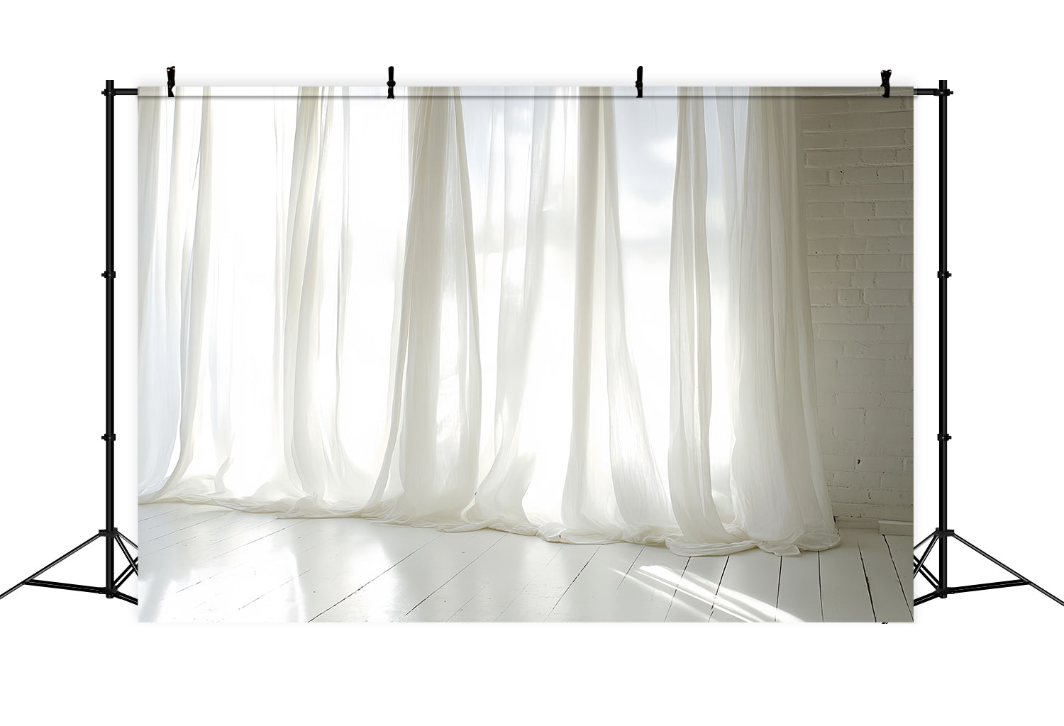 Portrait Studio Backdrops Soft White Sheer Curtain Backdrop UK CSH4-179