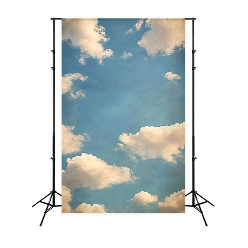 Portrait Studio Backdrops Tranquil Blue Sky Cloud Backdrop UK CSH4-182